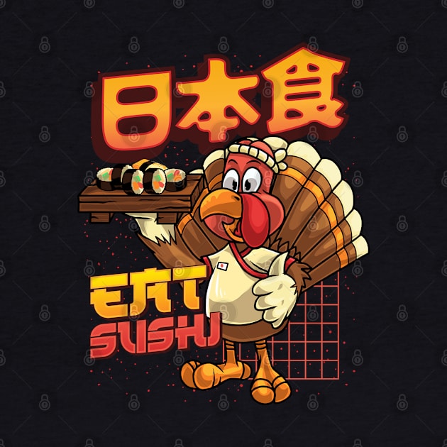 Funny Japanese Sushi Turkey by BDAZ